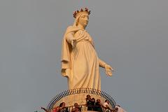Byblos 02 Our Lady of Lebanon or Notre Dame du Liban Is A Huge 15-ton Bronze Painted White Statue of Virgin Mary With Her Arms Outstretched